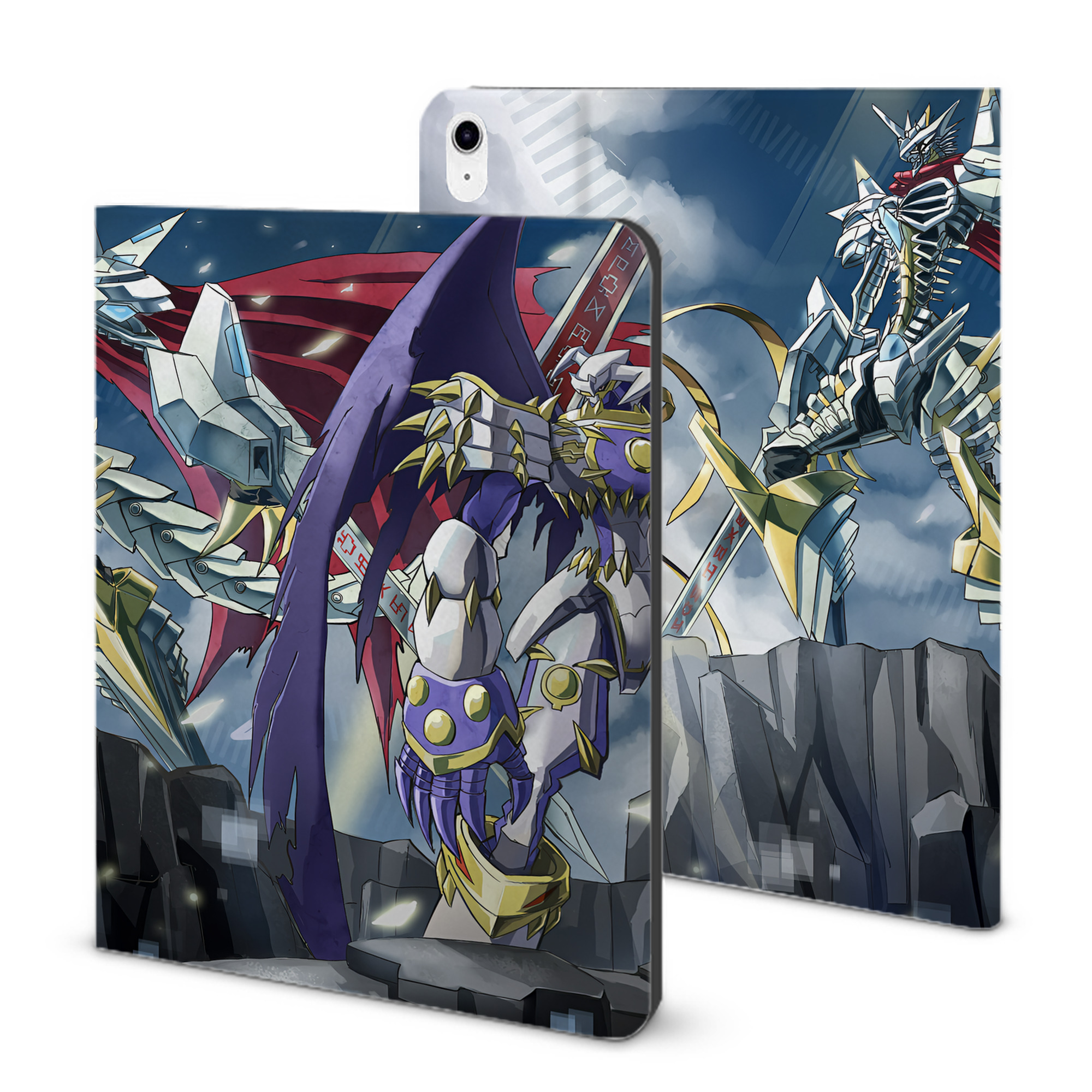 （画像用） Digimon デジタルモンスター/デジモン IPad ケース ブック型 PUレザー TPU 耐衝撃 軽量 薄型 ペン収納なし 全面保護 IPad 各モデル対応